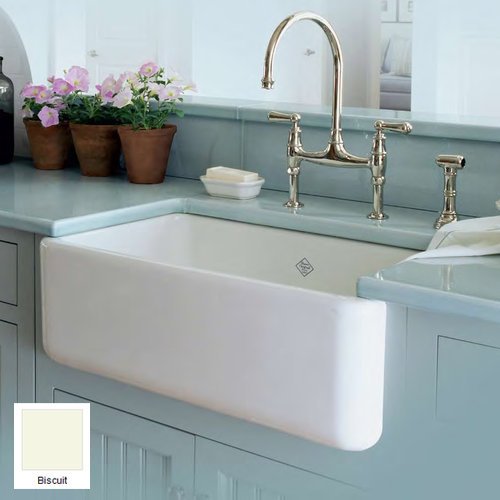 Rohl 30-Inch by 18-Inch by 10-Inch Shaws Lancaster Apron Front Single Bowl Fireclay Kitchen Sink