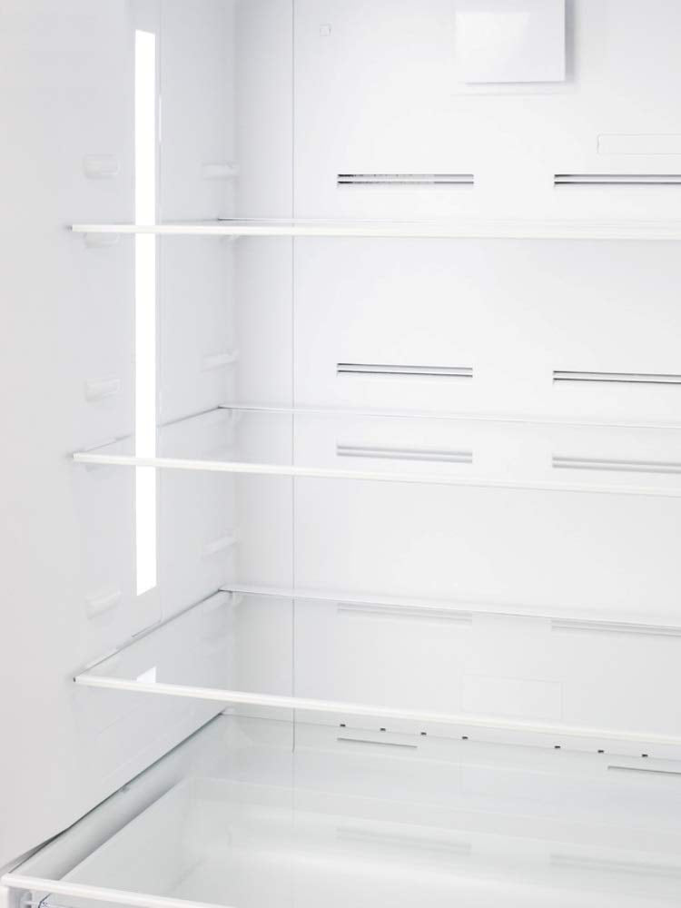 Summit Appliance FF1512SSIM ENERGY STAR Certified Counter Depth 28" Wide 12.6 Cu.Ft. Top Mount Refrigerator-Freezer with Stainless Steel Door, Platinum Cabinet and Icemaker