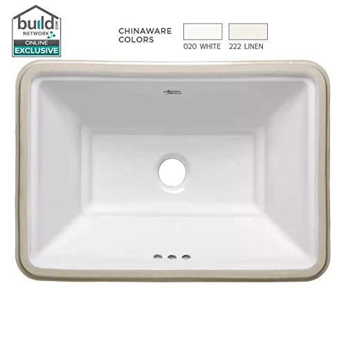 American Standard 0483.000 Estate 19-3/4" Undermount Vitreous China Bathroom Sink with Overflow - Linen