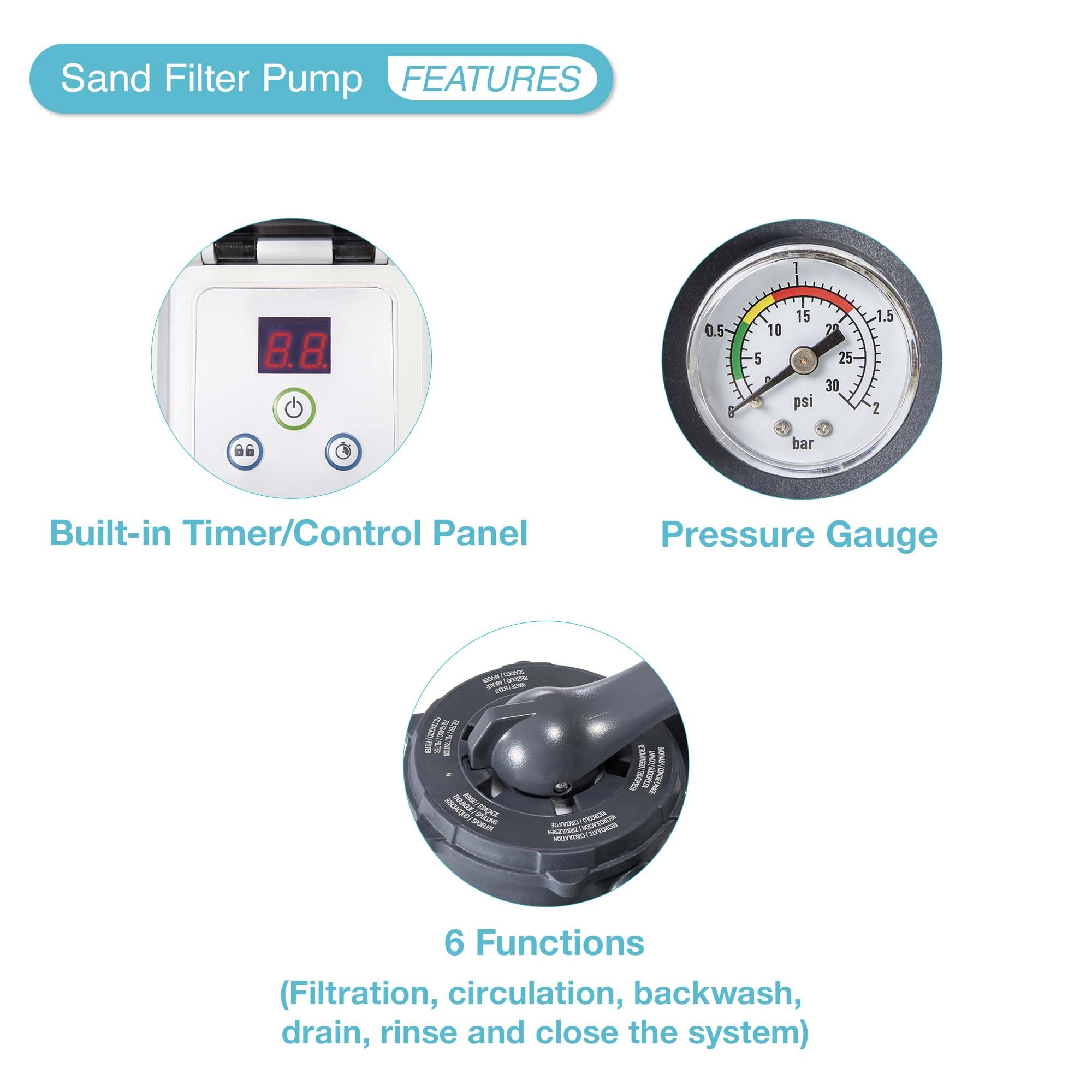 INTEX Krystal Clear Sand Filter Pumps for Above Ground Pools
