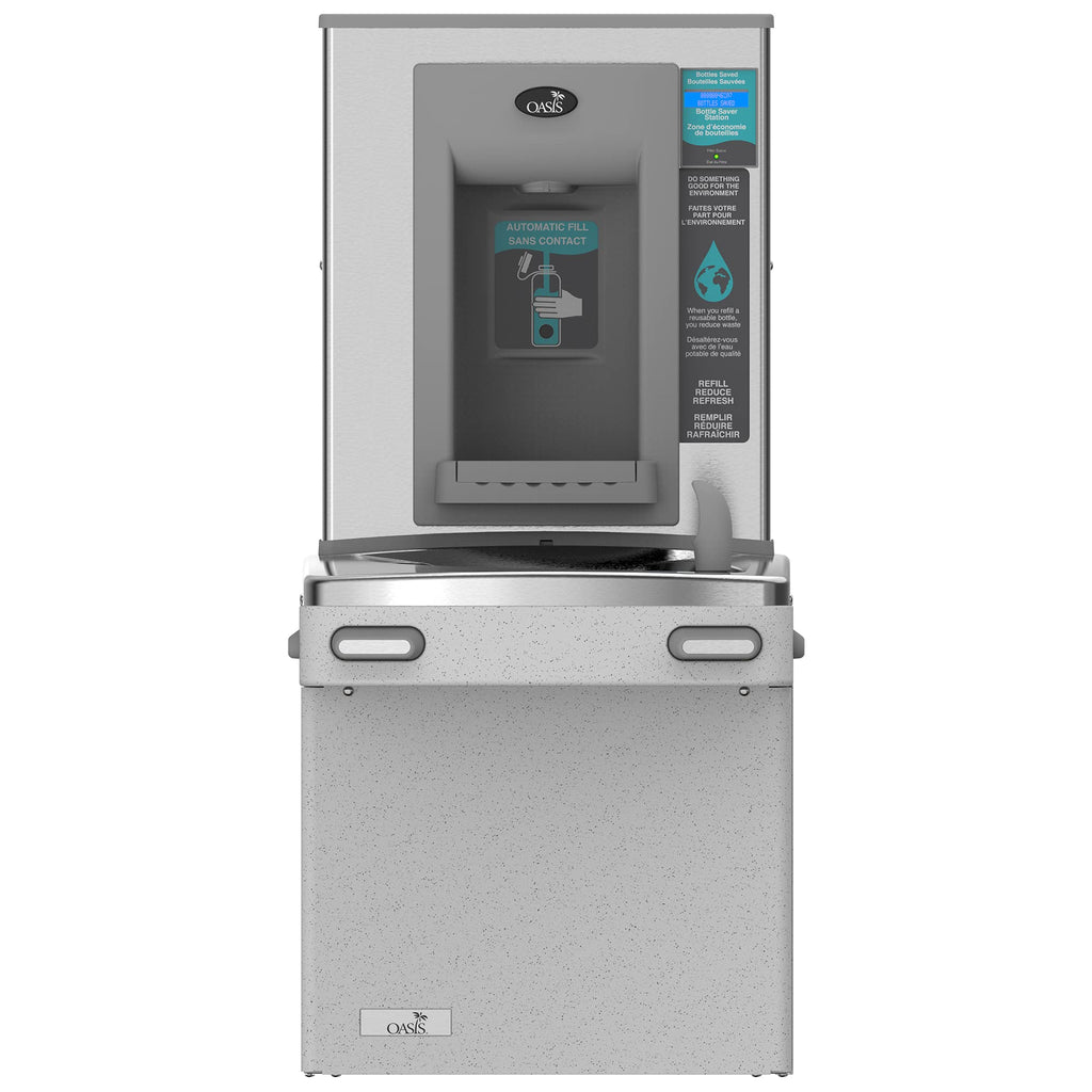 Oasis PG8EBF VersaCooler II COMBO ADA Electronic Bottle Filler and Filtered Refrigerated Drinking Fountain