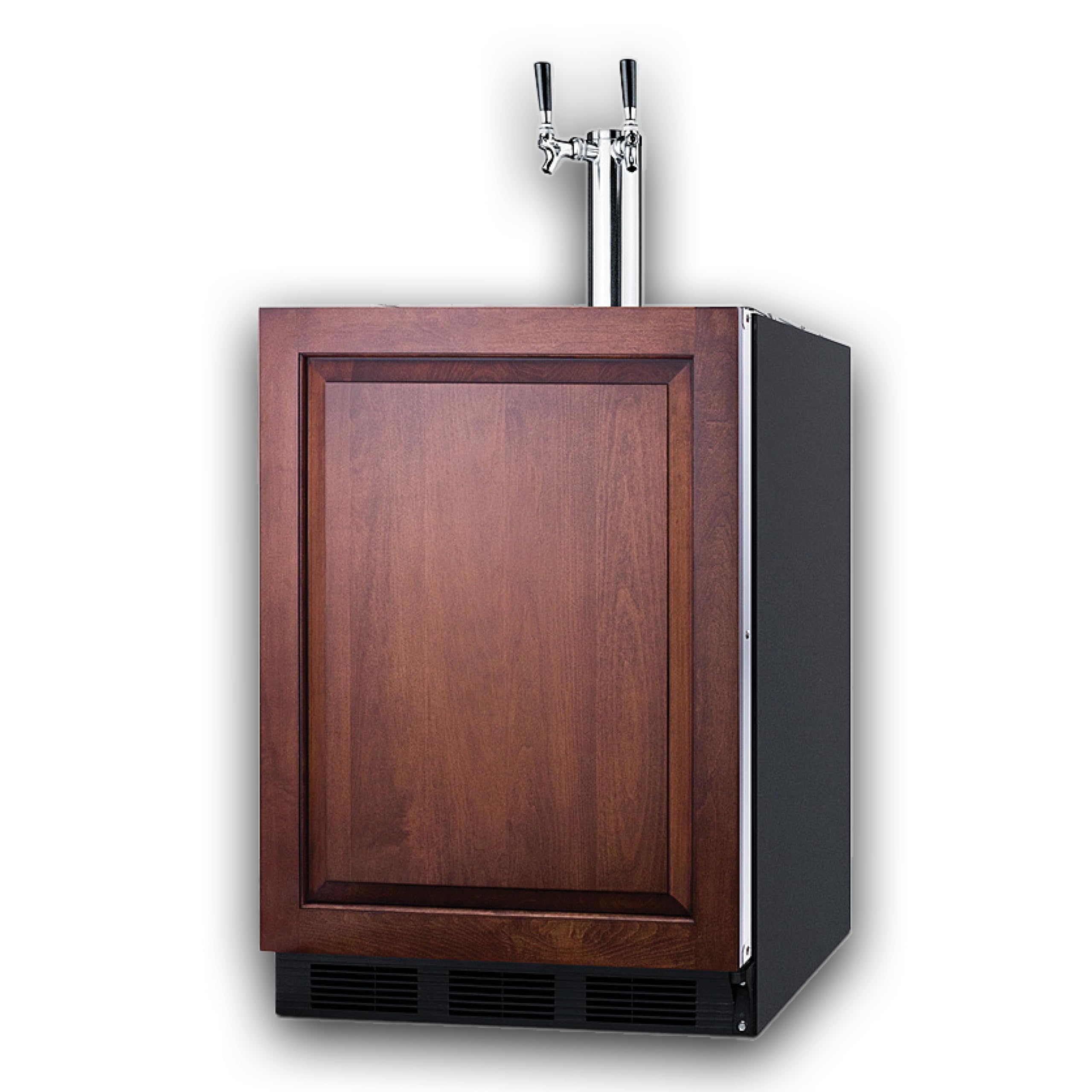 Summit SBC58BLBIADA 24 Inch Wide 5.5 Cu. Ft. Built-In Beer Double Tap Kegerator with Tap Kit -