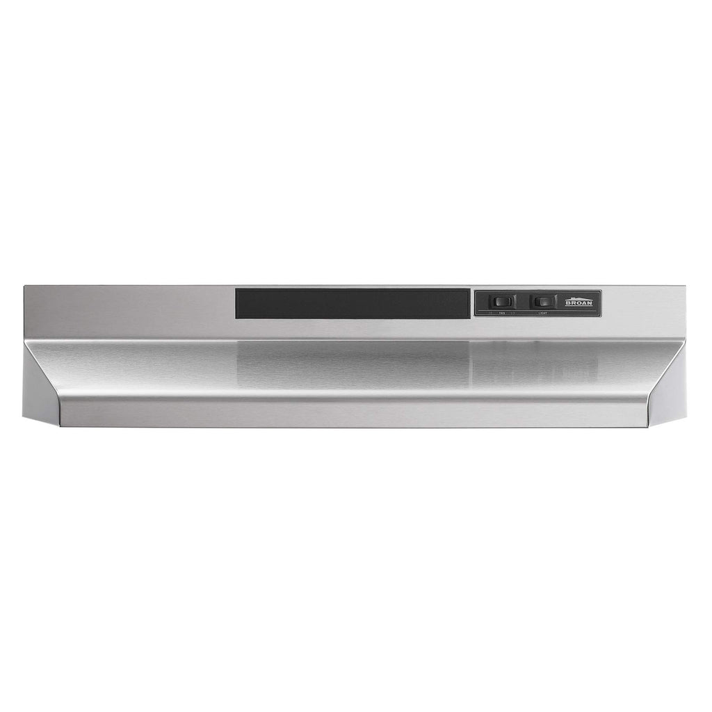 Broan-NuTone F402401 Exhaust Fan for Under Cabinet Two-Speed Four-Way Convertible Range Hood Insert with Light, 24-Inch, White