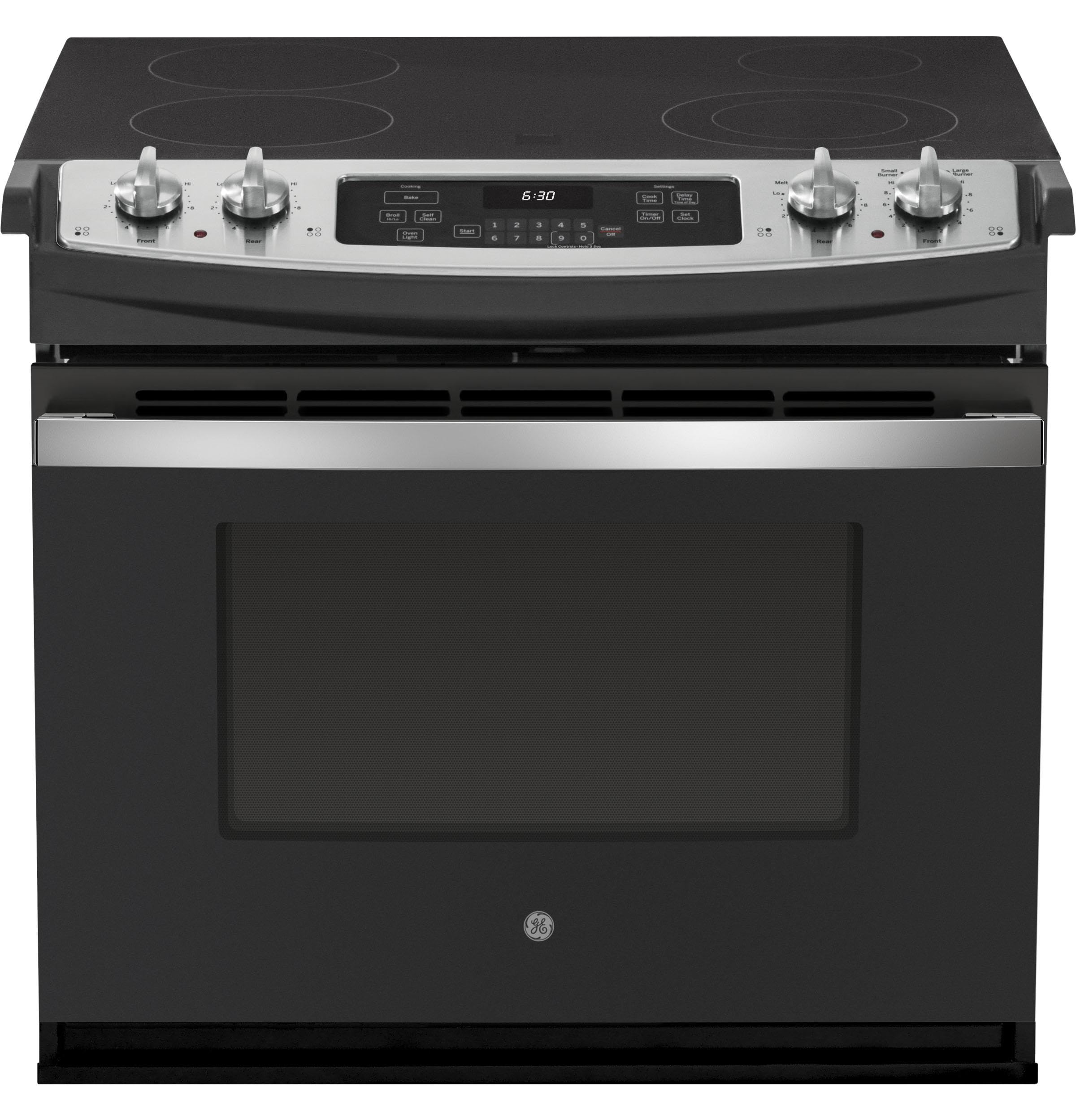 GE 30 in. 5 Burner Element Drop-in Electric Range with Self-Cleaning Oven in Stainless Steel JD630STSS