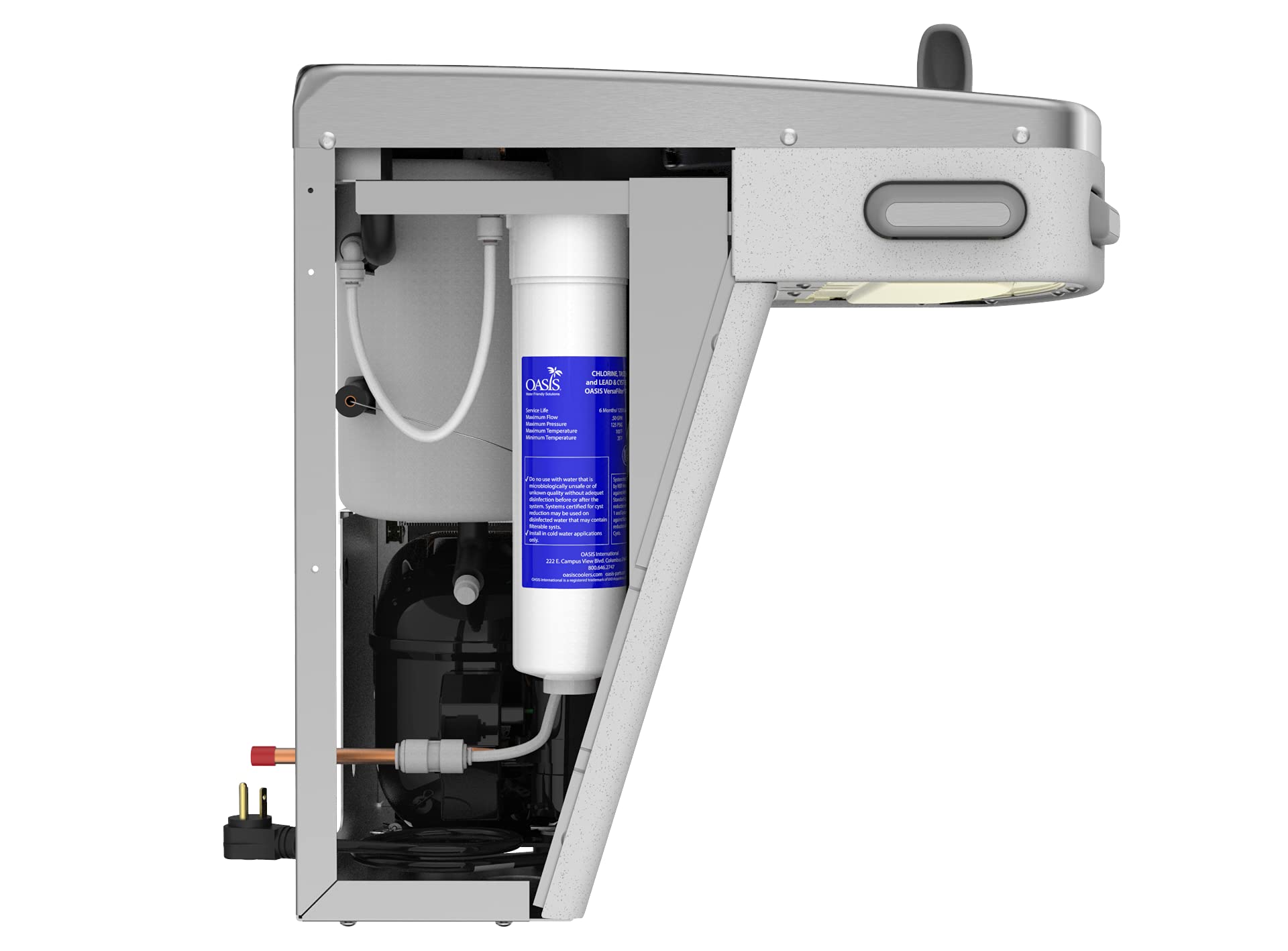 Oasis PG8EBF VersaCooler II COMBO ADA Electronic Bottle Filler and Filtered Refrigerated Drinking Fountain