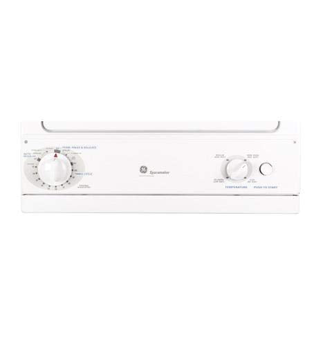 GE DSKS433EBWW Space Maker 240V 3.6 Cu. Ft. Stationary Electric Dryer, White