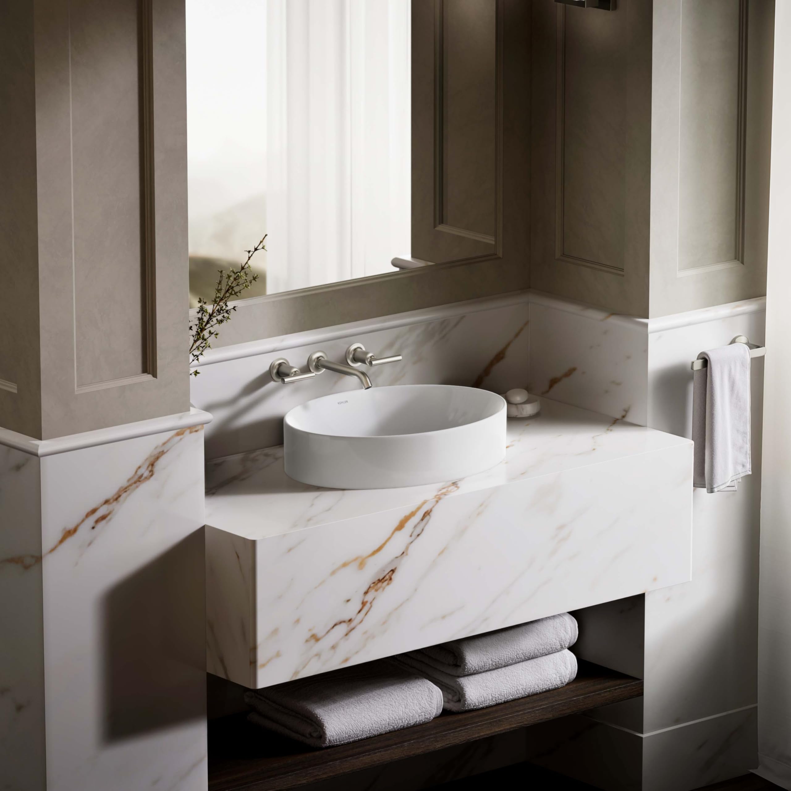 Kohler K-99183 Vox 20" Vessel Vitreous China Bathroom Sink with Overflow -