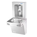 Oasis VersaCooler® II Water Drinking Fountain Wall Mount Indoor in Greystone with Electric Bottle Filling Station, 8PH, ADA Compliant - 18" D x 18" W x 38" H