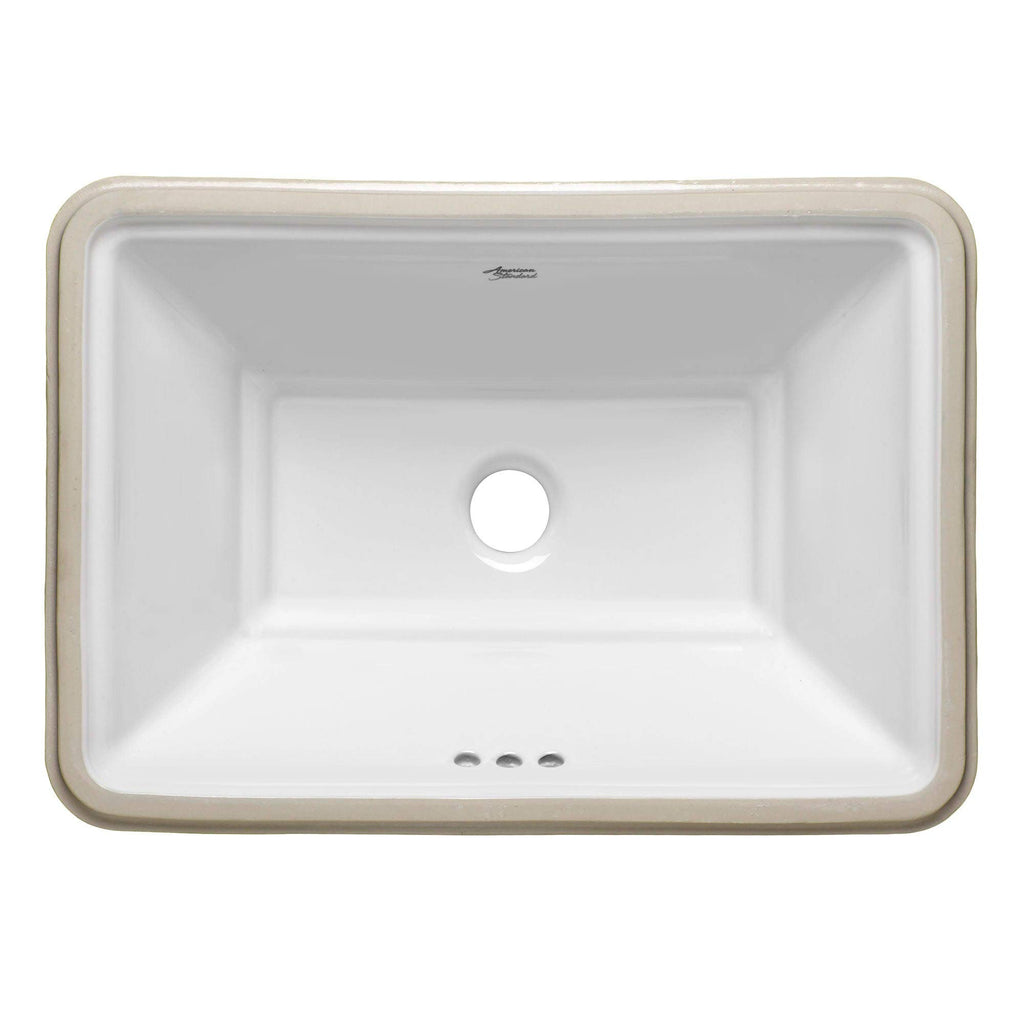 American Standard 0483.000 Estate 19-3/4" Undermount Vitreous China Bathroom Sink with Overflow - Linen