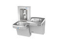 Stainless Steel Non Refrigerated Bi Level Vandal Resistant Versacooler II w/ Electronic Bottle Filler VersaFiller Alcove by oasiscoolers
