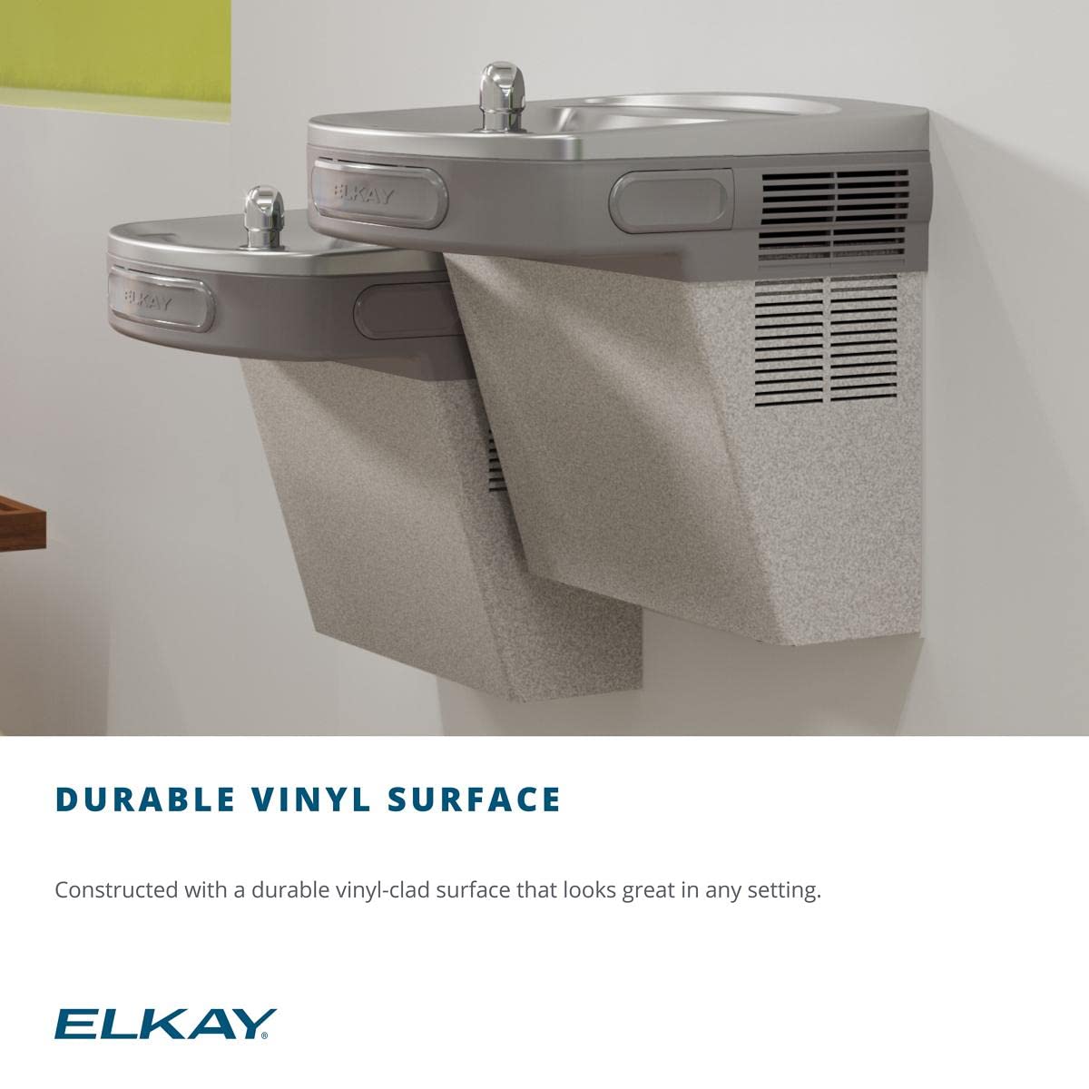 Elkay Wall Mount ADA Cooler Non-Filtered Refrigerated Light Gray Granite