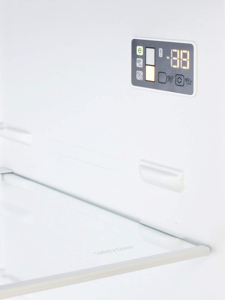 Summit Appliance FF1512SSIM ENERGY STAR Certified Counter Depth 28" Wide 12.6 Cu.Ft. Top Mount Refrigerator-Freezer with Stainless Steel Door, Platinum Cabinet and Icemaker