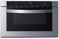 Summit MDR30SS 30" Wide Built-In Drawer Microwave for Installation in Wall or Island Openings, 1.2 cu.ft. Interior, 115V AC/60 Hz, Black/SS