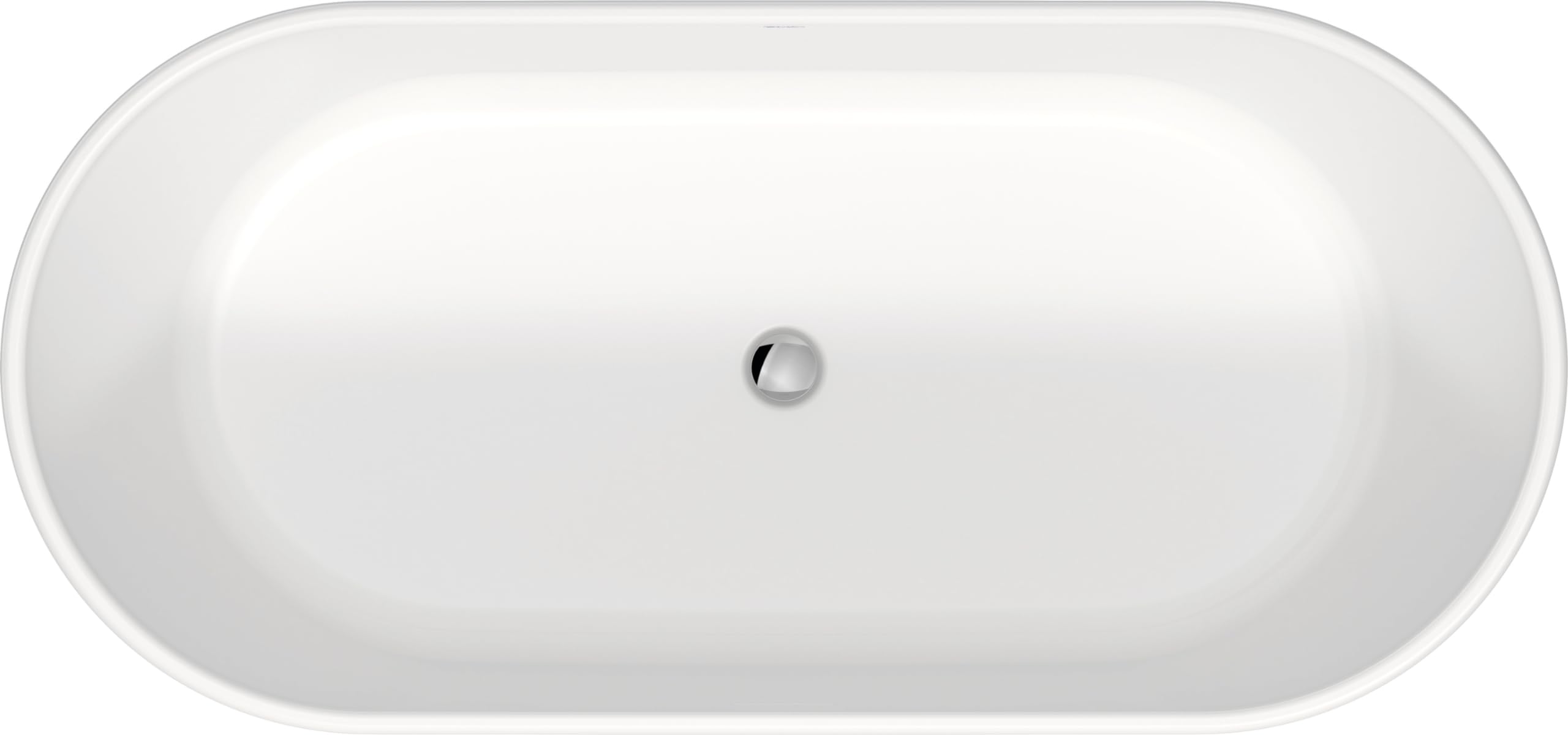 Duravit 700477-C-18TALL D-Neo 63" Free Standing Solid Surface Soaking Tub with Center Drain, Drain Assembly, and Overflow -