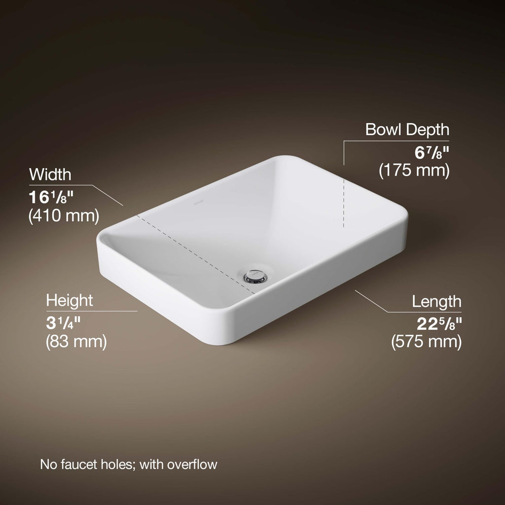 5373 - Vox Bathroom Sink (No faucet holes)