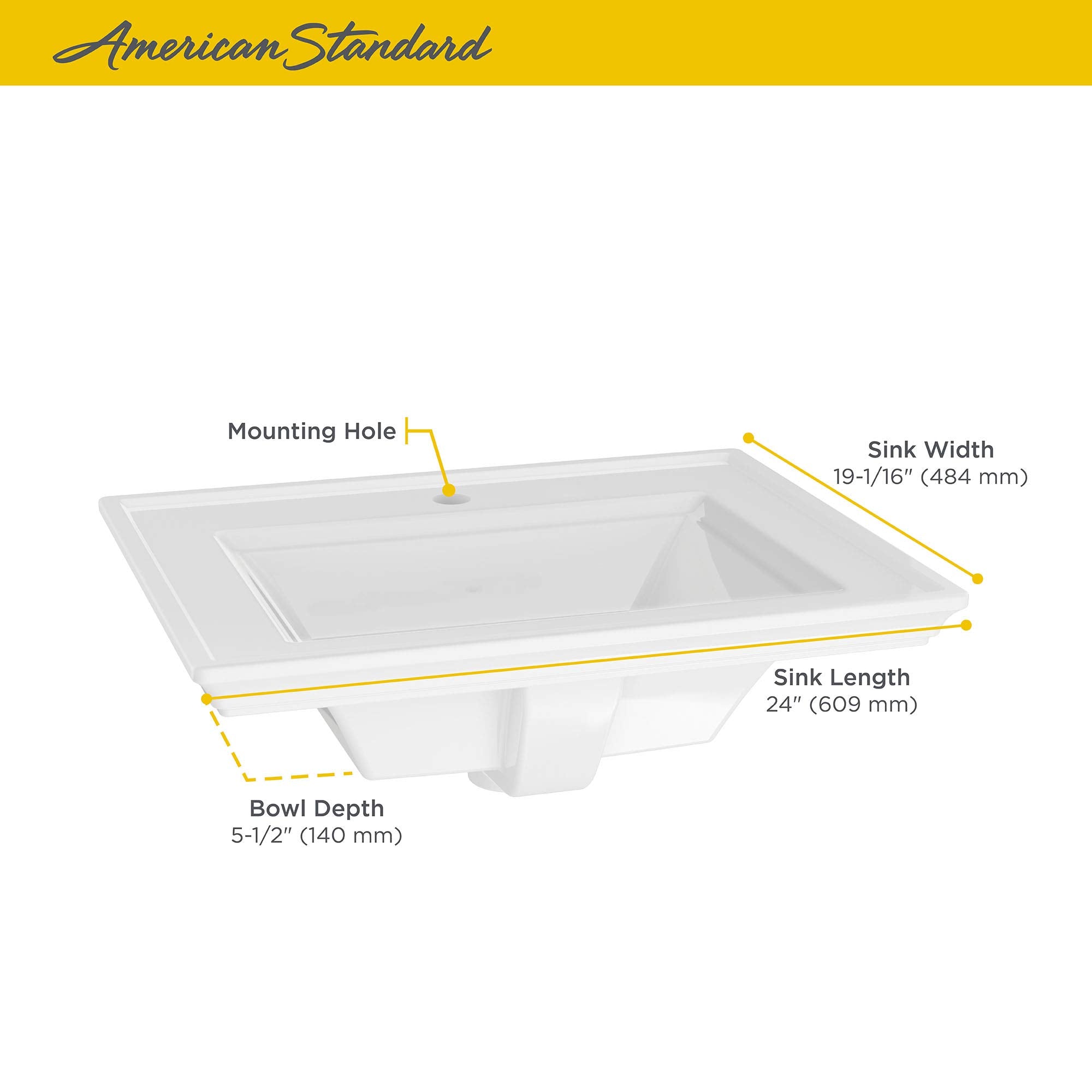 American Standard 1203001.020 Town Square S Countertop Sink