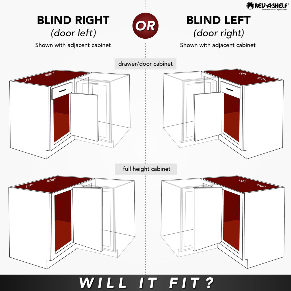 Rev-A-Shelf 5PSP-15SC 5PSP Series Pull Out 2 Tier Blind Corner Kitchen Cabinet Organizer with Soft Close for 15 Inch Cabinet Opening