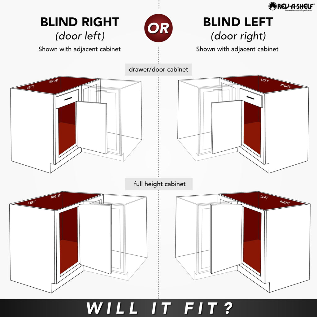 Rev-A-Shelf 5PSP-15SC 5PSP Series Pull Out 2 Tier Blind Corner Kitchen Cabinet Organizer with Soft Close for 15 Inch Cabinet Opening