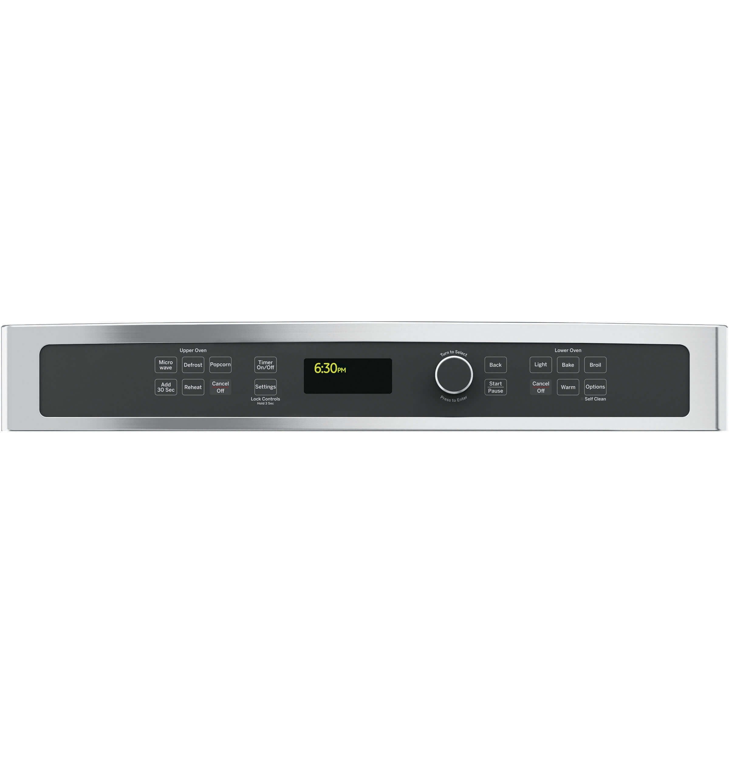 GE JK3800SHSS Combination Wall Oven 4.3 cu. ft. Oven Capacity, 1.7 cu. ft. Microwave, Sensor Cooking Controls, Bake Element, Broil Element, Glass Touch Controls - Stainless