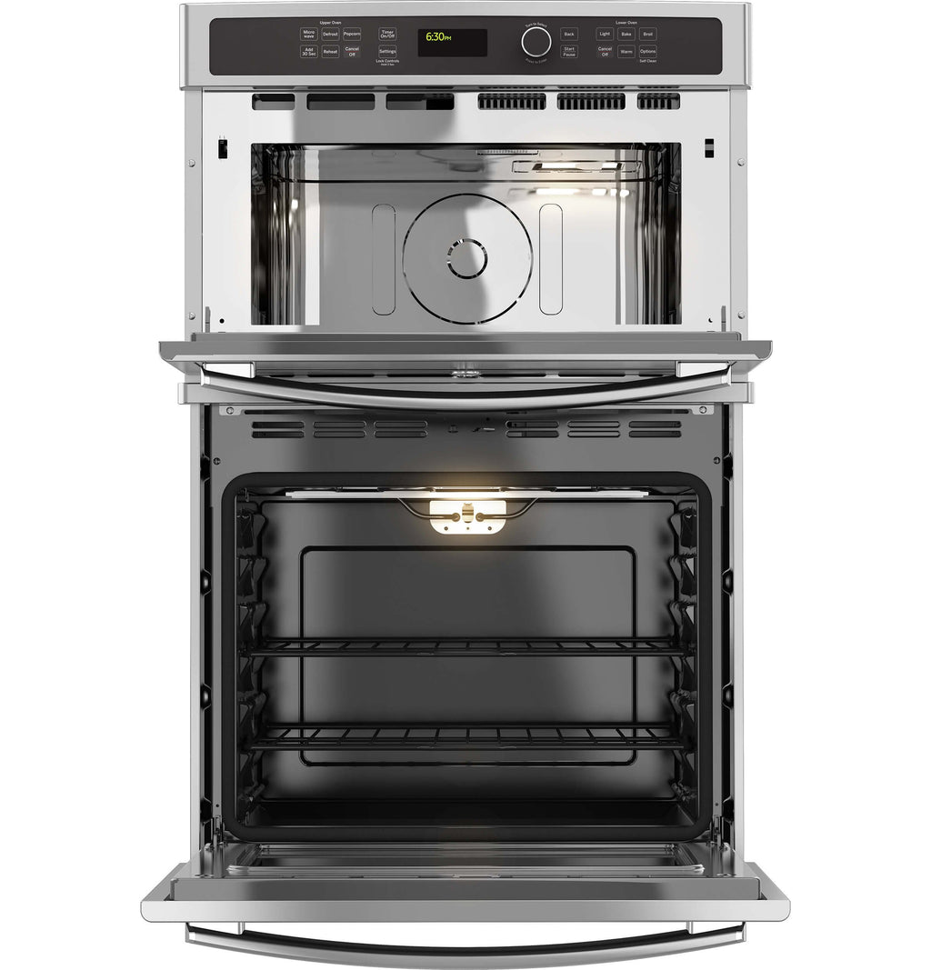GE JK3800SHSS Combination Wall Oven 4.3 cu. ft. Oven Capacity, 1.7 cu. ft. Microwave, Sensor Cooking Controls, Bake Element, Broil Element, Glass Touch Controls - Stainless