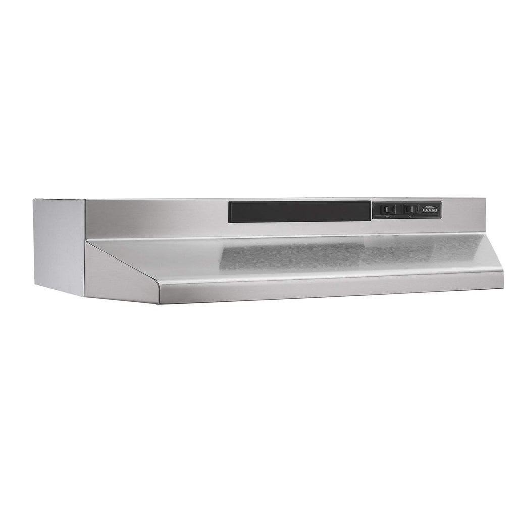 Broan-NuTone F402401 Exhaust Fan for Under Cabinet Two-Speed Four-Way Convertible Range Hood Insert with Light, 24-Inch, White