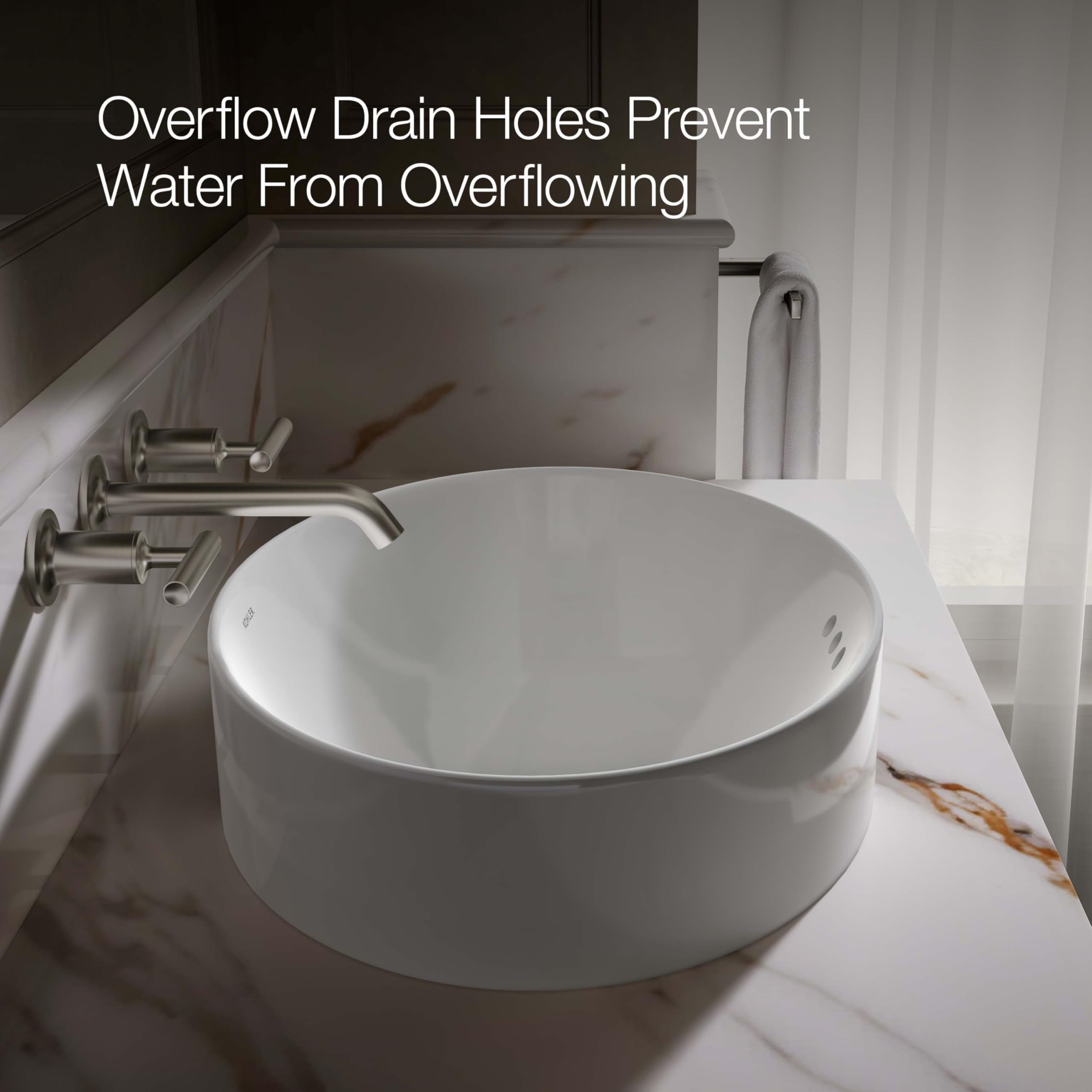 Kohler K-99183 Vox 20" Vessel Vitreous China Bathroom Sink with Overflow -