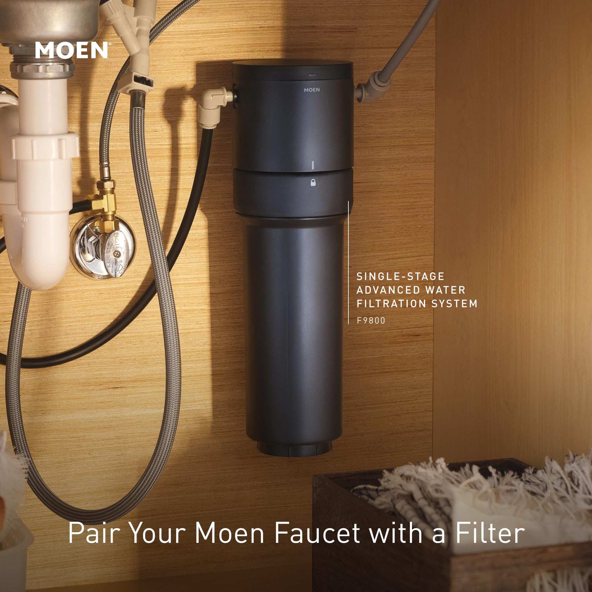 Moen Spot Resist Stainless Sip Traditional Cold Water Kitchen Beverage Faucet with Optional Filtration System, S5510SRS