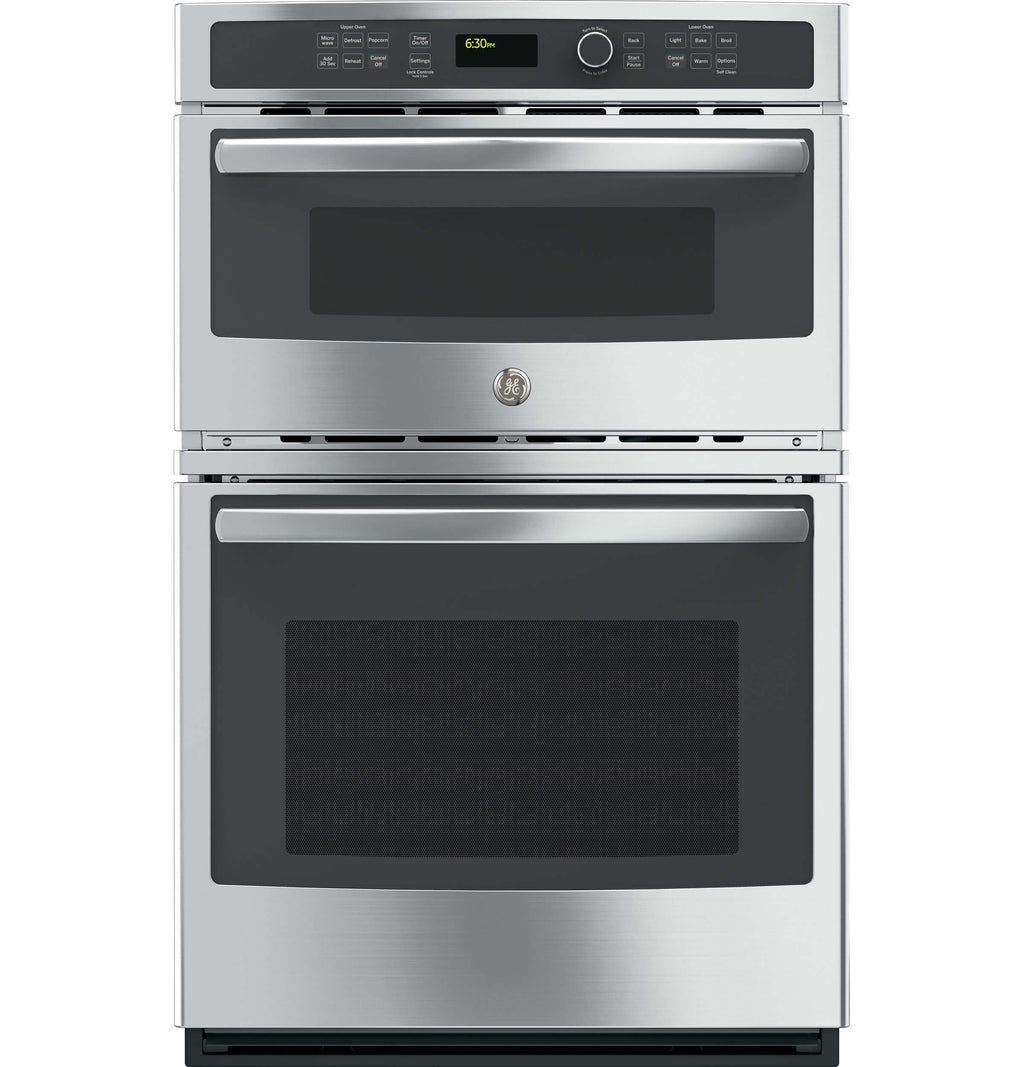 GE JK3800SHSS Combination Wall Oven 4.3 cu. ft. Oven Capacity, 1.7 cu. ft. Microwave, Sensor Cooking Controls, Bake Element, Broil Element, Glass Touch Controls - Stainless
