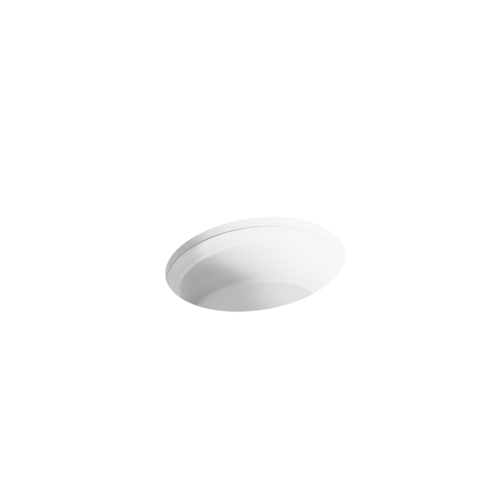 Kohler K-21782 Artifacts 17-5/16" Oval Vitreous China Undermount Bathroom Sink with Overflow -