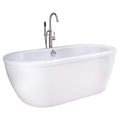 American Standard 2764014M204.011 Cadet 66 in. Acrylic Freestanding Soaker Bathtub, Arctic White