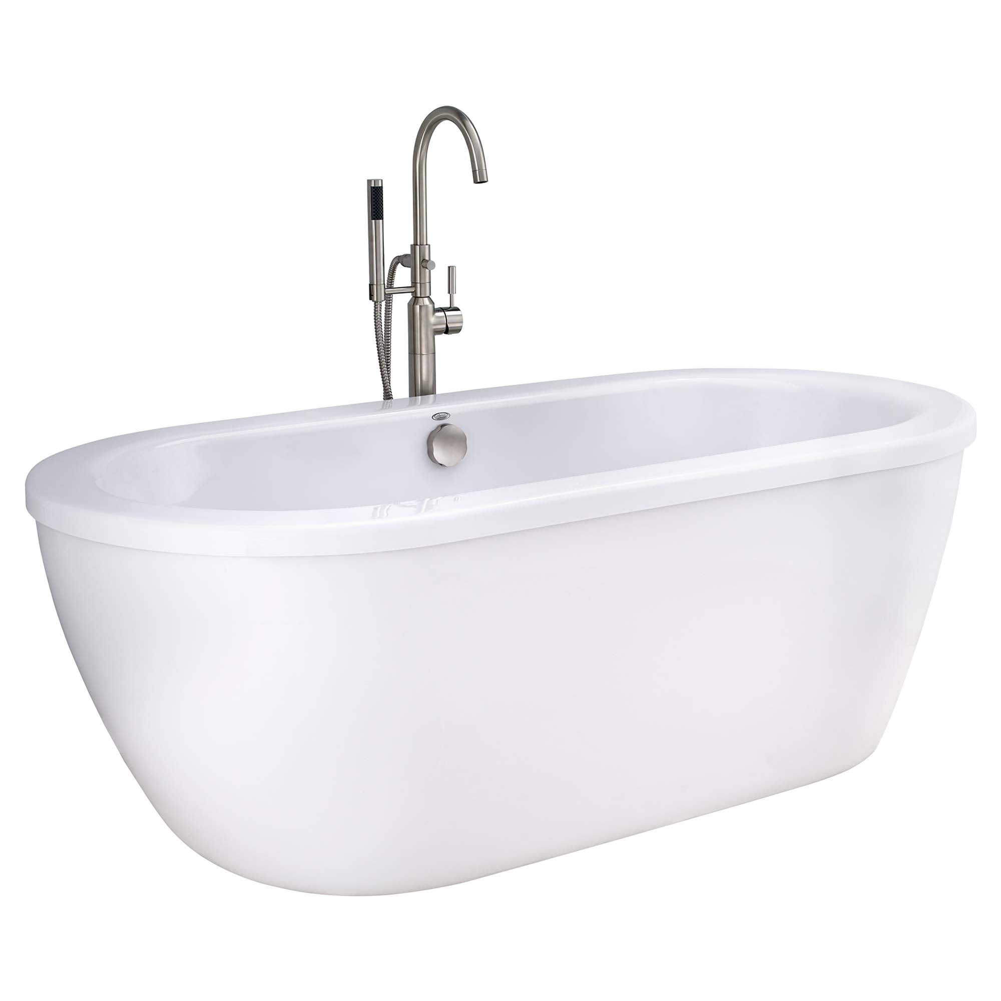 American Standard 2764014M204.011 Cadet 66 in. Acrylic Freestanding Soaker Bathtub, Arctic White