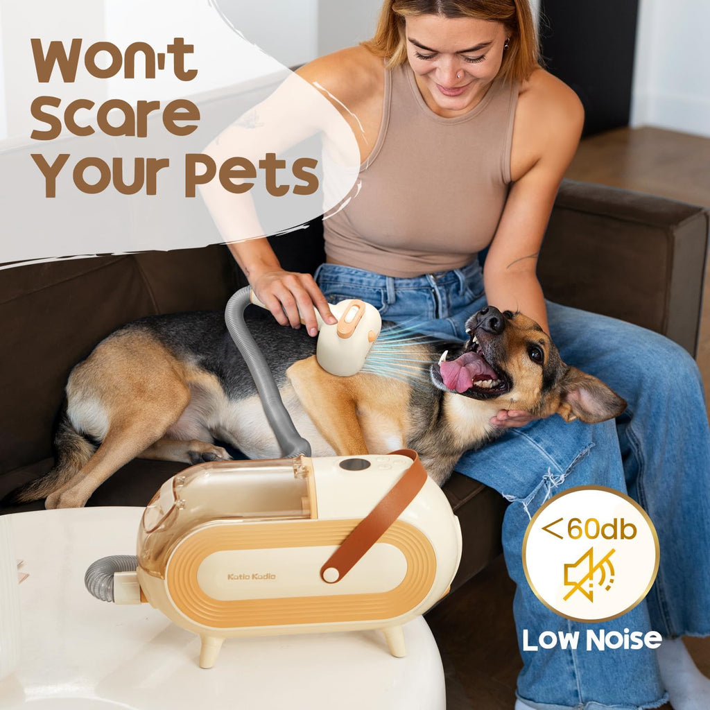 8 in 1 Pet Grooming Kit - Powerful Vacuum Suction for Dogs, 2L Large Capacity Dog Hair Groomer with Brush for Shedding