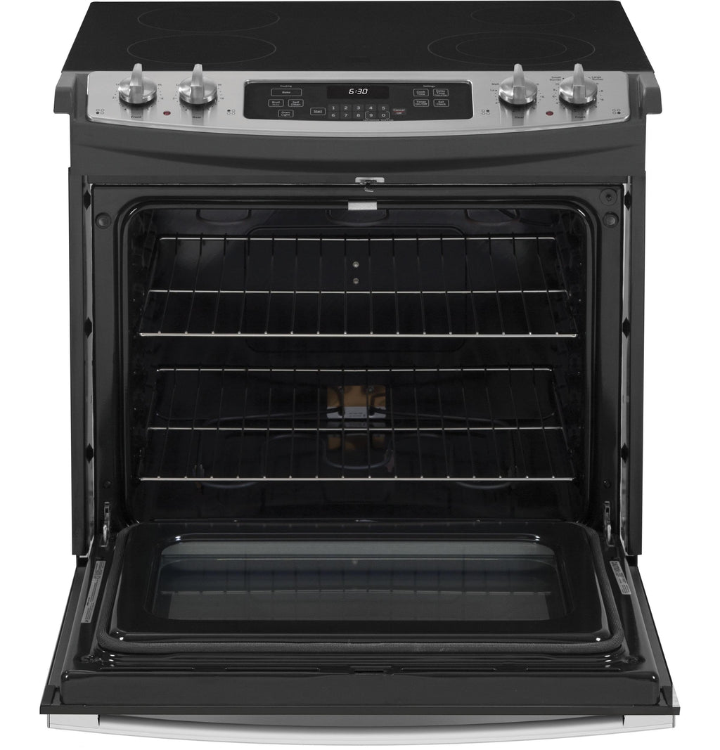 GE 30 in. 5 Burner Element Drop-in Electric Range with Self-Cleaning Oven in Stainless Steel JD630STSS
