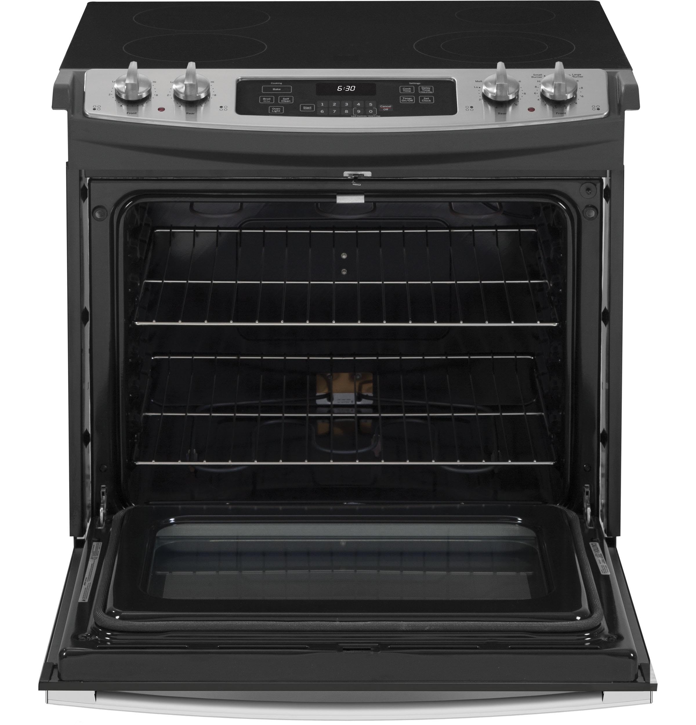 GE 30 in. 5 Burner Element Drop-in Electric Range with Self-Cleaning Oven in Stainless Steel JD630STSS