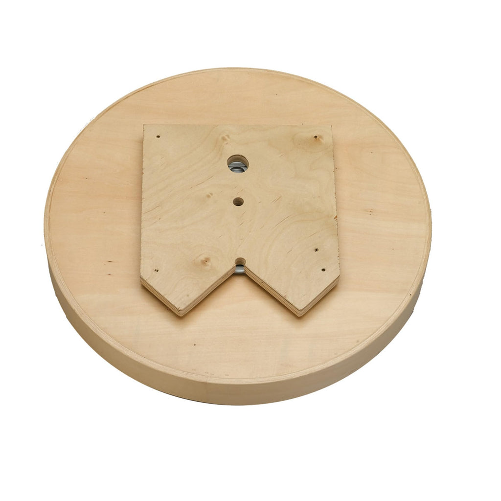 Rev-A-Shelf 24" Full Circle Lazy Susan Turntable Storage Organizer for Corner Kitchen Cabinets with Swivel Bearings, Maple Wood, LD-4BW-001-24SB-1