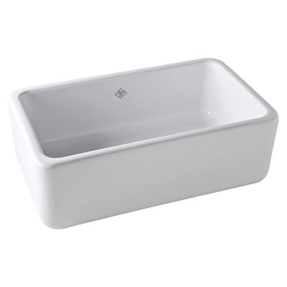 Rohl 30-Inch by 18-Inch by 10-Inch Shaws Lancaster Apron Front Single Bowl Fireclay Kitchen Sink