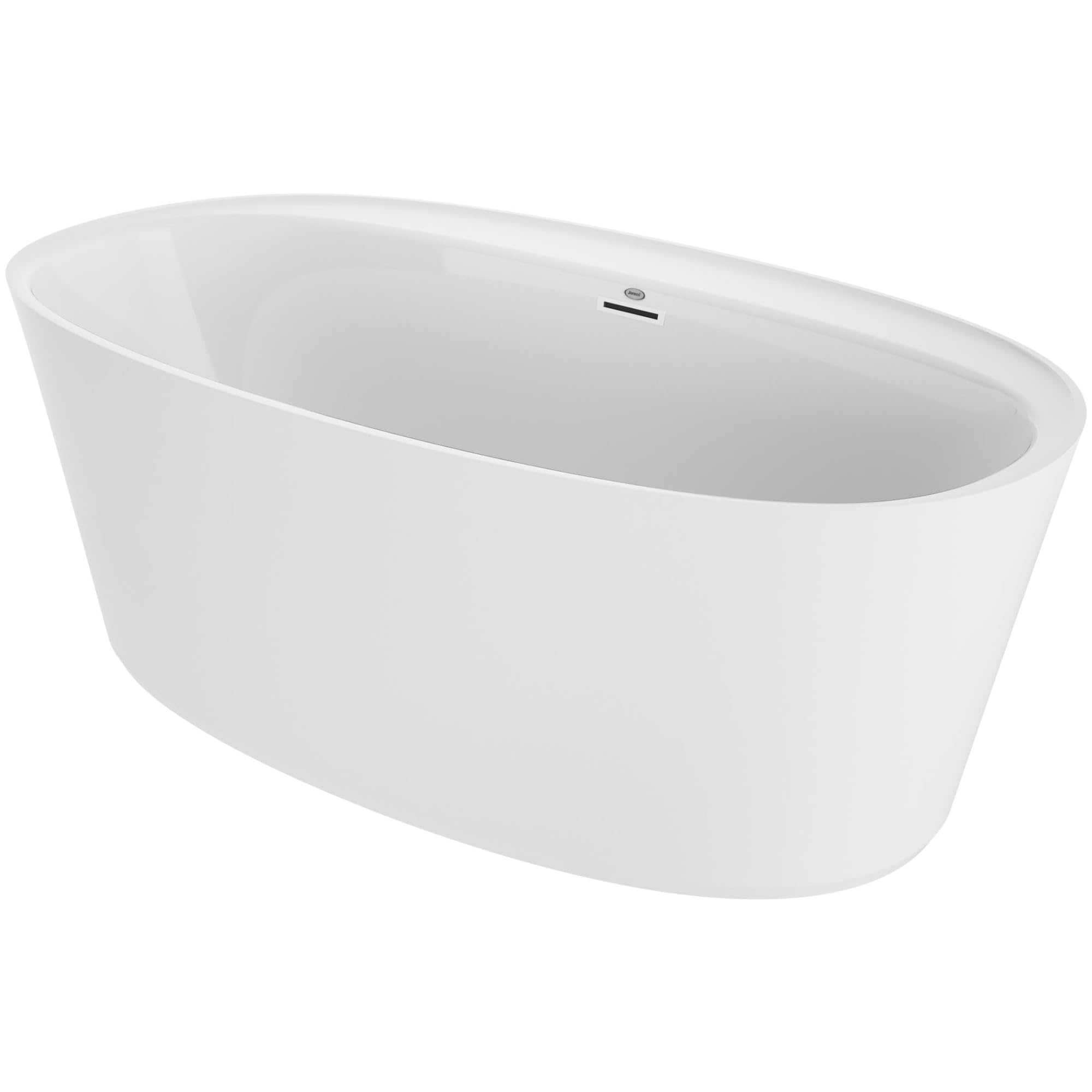 Amalia 67" Free Standing Acrylic Soaking Tub with Center Drain, Pop-Up Drain Assembly and Overflow