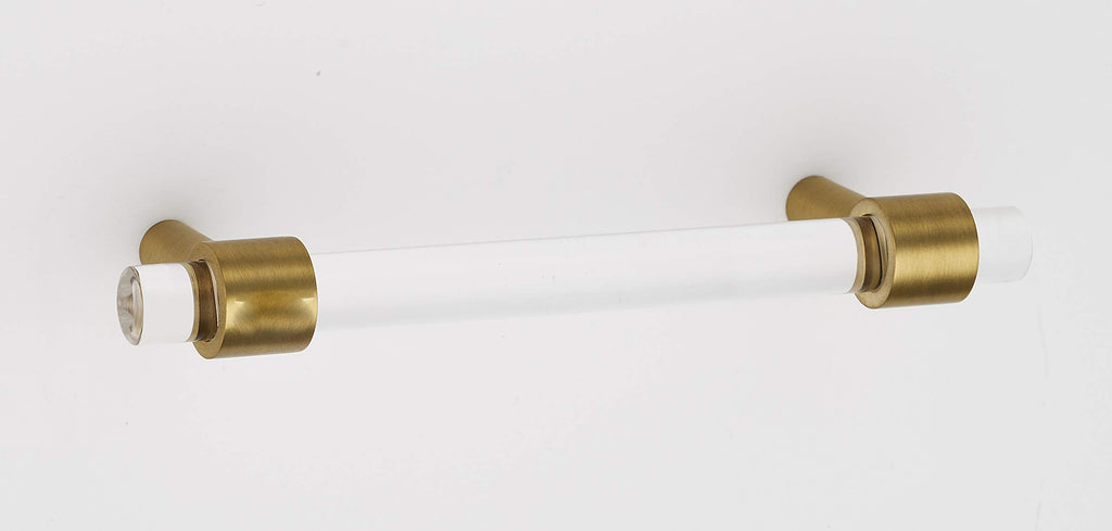 Alno A860-4 Contemporary 4" Center to Center Acrylic Bar Cabinet Pull/Drawer Pull with Solid Brass Feet -