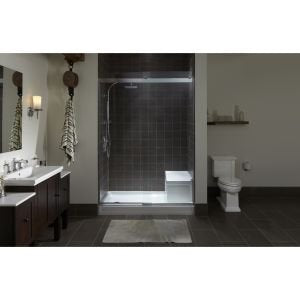 Kohler K-2918-PG Catalan 20" x 36" Aluminum Single Door Medicine Cabinet with 107 Degree Hinge -