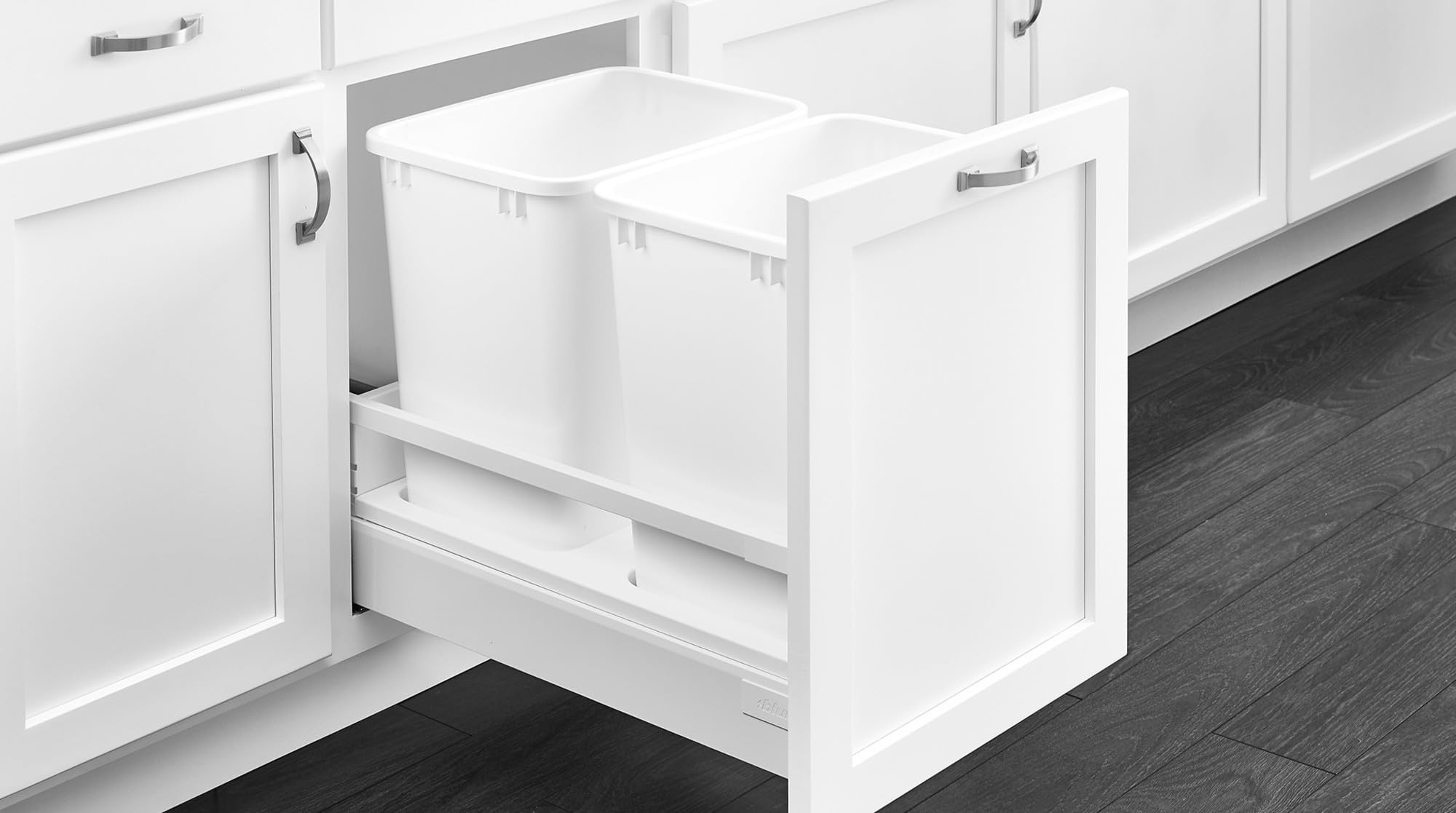 Rev-A-Shelf Tandem Pullout Waste Container w/Soft-Close