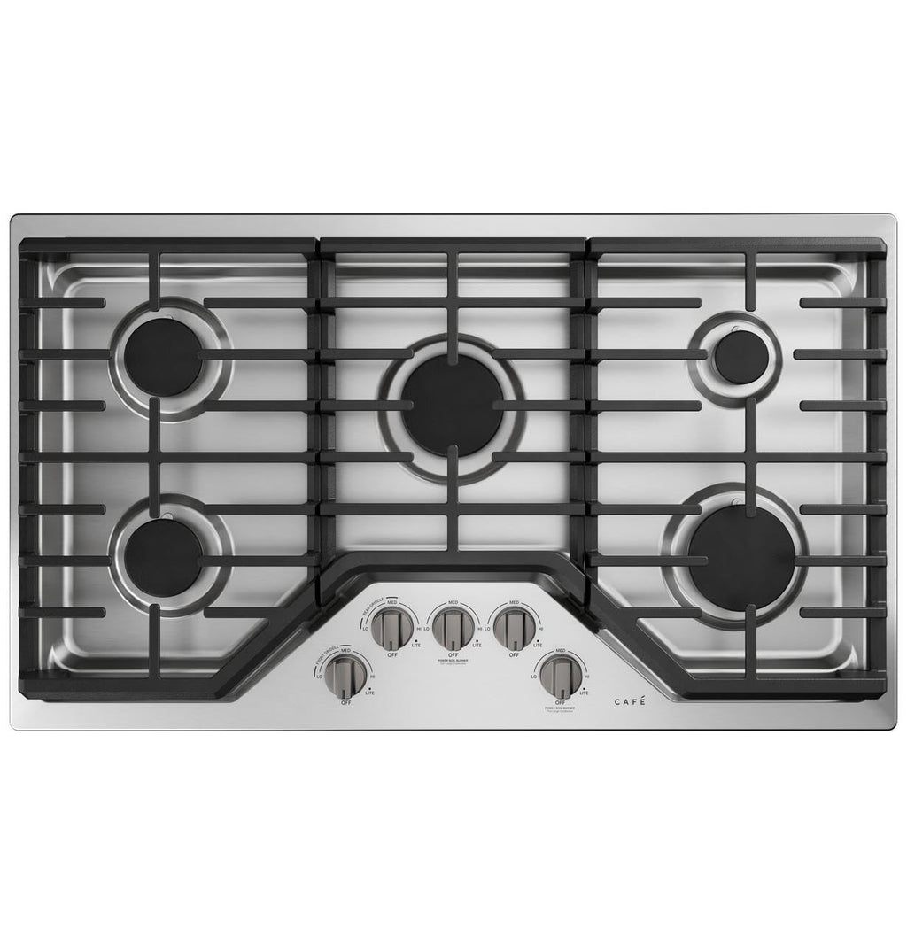 Cafe CGP70362NS1 36" Built-In Gas Cooktop with 5 Sealed Burners ADA Compliant Electronic Ignition System in Stainless Steel