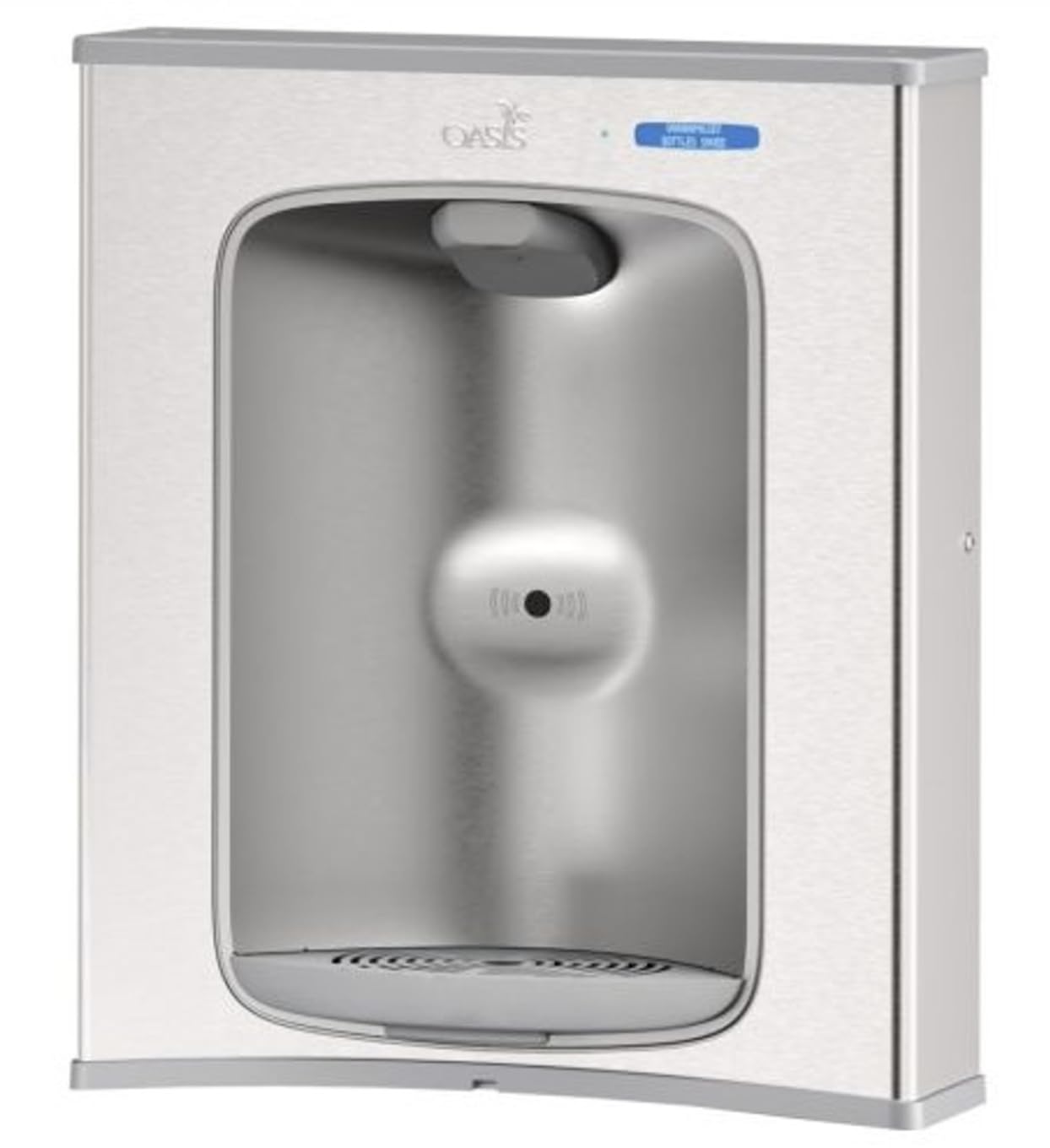Oasis VersaFiller PWEBF Retrofit Bottle Filling Station for Wall Mount Drinking Fountains in Stainless Steel, Sensor Activated, Non-Refrigerated, 18" D x 12" W x 20" H