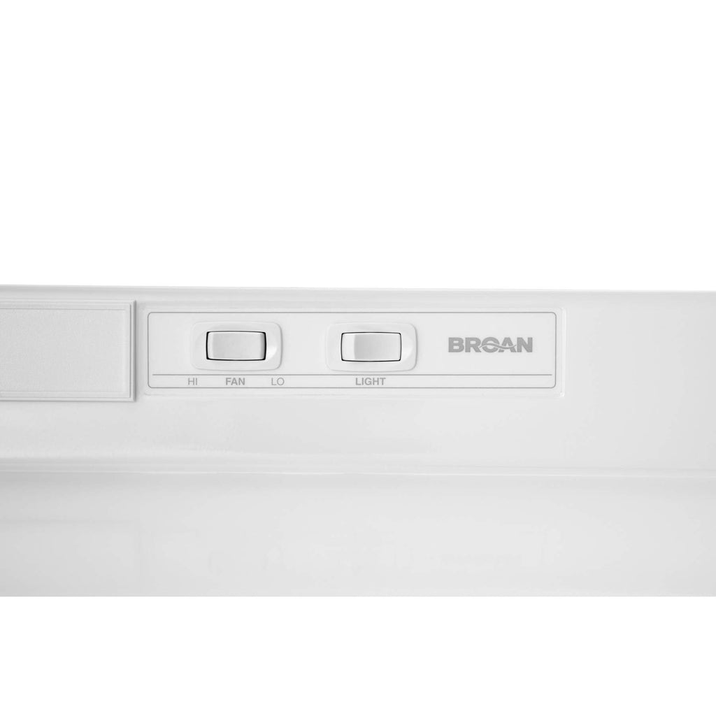 Broan-NuTone F402401 Exhaust Fan for Under Cabinet Two-Speed Four-Way Convertible Range Hood Insert with Light, 24-Inch, White
