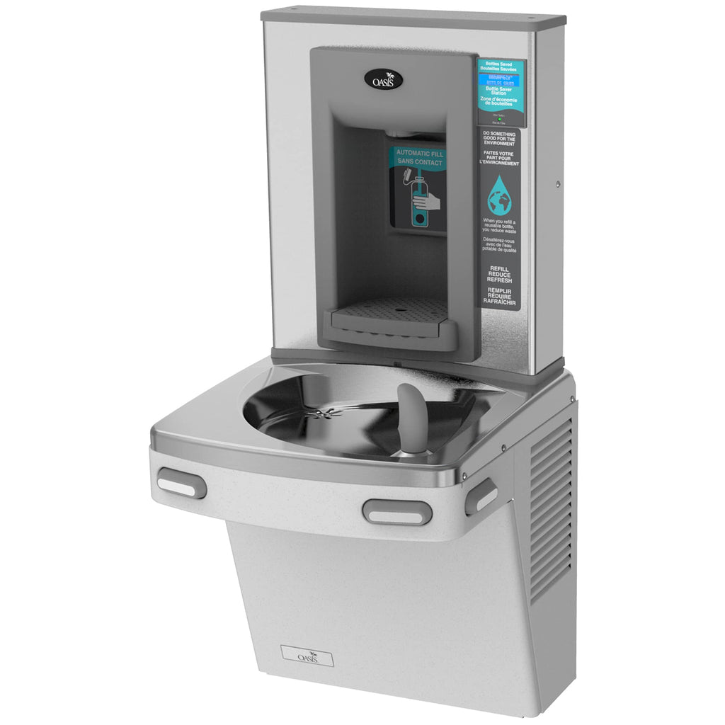 Oasis PG8EBF VersaCooler II COMBO ADA Electronic Bottle Filler and Filtered Refrigerated Drinking Fountain
